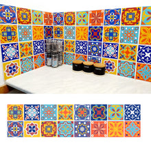 Load image into Gallery viewer, Mosaic Tile Stickers, Pack Of 16, All Sizes, Waterproof, Azulejo Transfers For Kitchen / Bathroom Tiles C43 - Bolsover Designs
