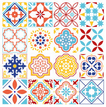Load image into Gallery viewer, Mosaic Tile Stickers, Pack Of 16, All Sizes, Waterproof, Azulejo Transfers For Kitchen / Bathroom Tiles C46 - Bolsover Designs
