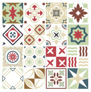 Mosaic Tile Stickers, Pack Of 16, All Sizes, Waterproof, Azulejo Transfers For Kitchen / Bathroom Tiles C47 - Bolsover Designs