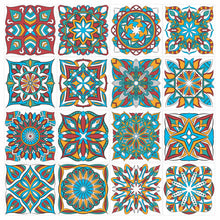 Load image into Gallery viewer, Mosaic Tile Stickers, Pack Of 16, All Sizes, Waterproof, Azulejo Transfers For Kitchen / Bathroom Tiles C54 - Bolsover Designs

