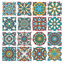 Load image into Gallery viewer, Mosaic Tile Stickers, Pack Of 16, All Sizes, Waterproof, Azulejo Transfers For Kitchen / Bathroom Tiles C55 - Bolsover Designs
