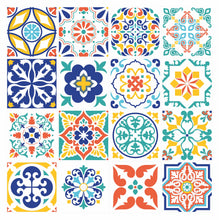 Load image into Gallery viewer, Mosaic Tile Stickers, Pack Of 16, All Sizes, Waterproof, Azulejo Transfers For Kitchen / Bathroom Tiles C56 - Bolsover Designs
