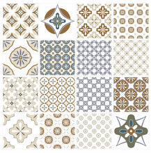 Load image into Gallery viewer, Mosaic Tile Stickers, Pack Of 16, All Sizes, Waterproof, Azulejo Transfers For Kitchen / Bathroom Tiles C59 - Bolsover Designs
