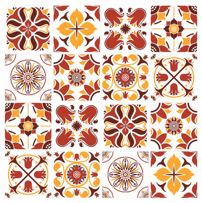 Mosaic Tile Stickers, Pack Of 16, All Sizes, Waterproof, Transfers For Kitchen / Bathroom Tiles C60 - Bolsover Designs