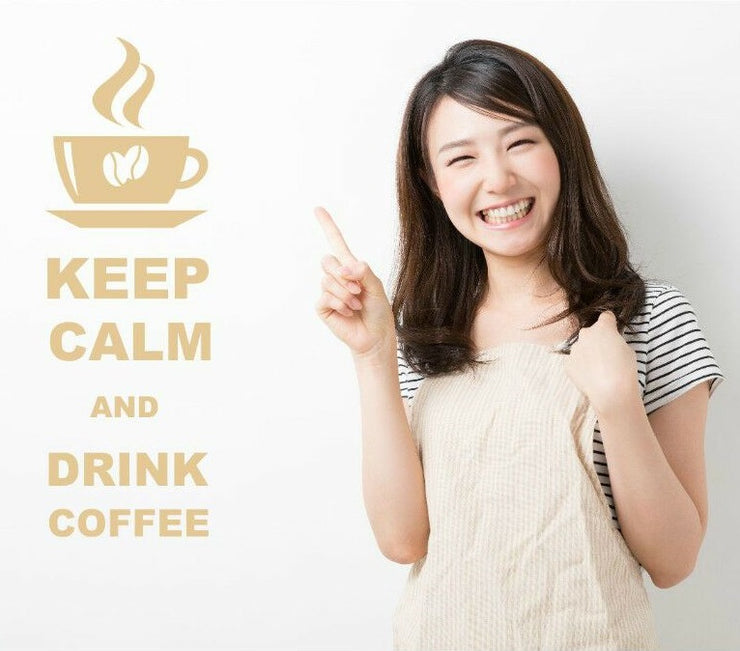 Keep Calm And Drink Coffee Wall Art Decal Sticker for Kitchen Many Colours KCC1 - Bolsover Designs