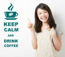 Load image into Gallery viewer, Keep Calm And Drink Coffee Wall Art Decal Sticker for Kitchen Many Colours KCC1 - Bolsover Designs
