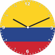 Flag Clock  - Beginning With A - G, Flag Of Your Chosen Country On A Quartz Clock, Stand or Wall Mounted, 200mm