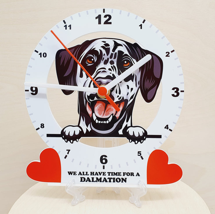 Dog Breed Clocks, Your favourite Peeking Dog On A Quartz Clock, Stand or Wall Mounted, 200mm