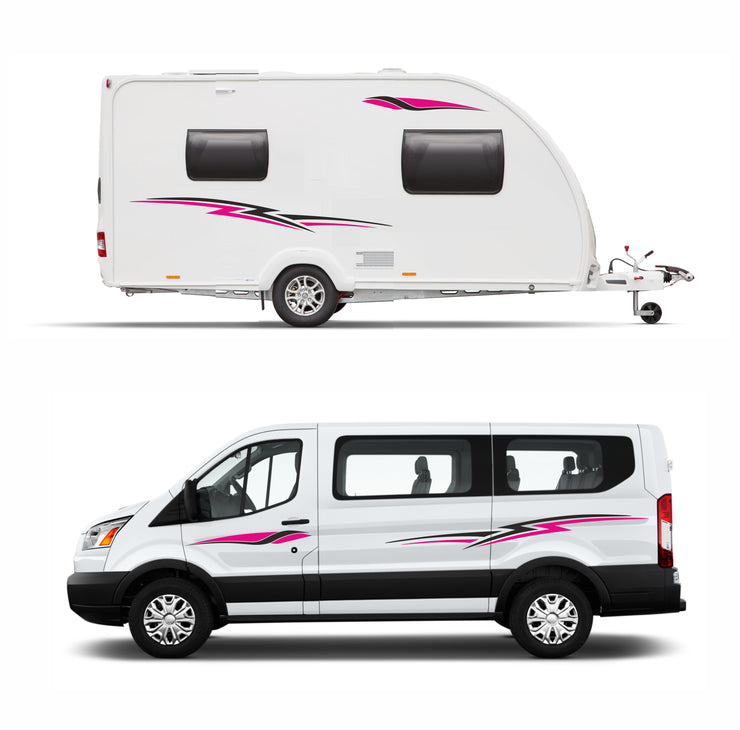 Graphics Decals For Motorhome Caravan Campervan VW T4, T5, Berlingo, Transit Van Minibus MH006 - Bolsover Designs