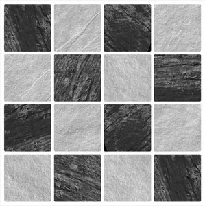 Mosaic Tile Stickers, Transfers, Slate Stone Marble Effects, Pack Of 16 for 100mm - 150mm - 200mm / 4 - 6 - 8 Inch square Tiles SL01 - Bolsover Designs