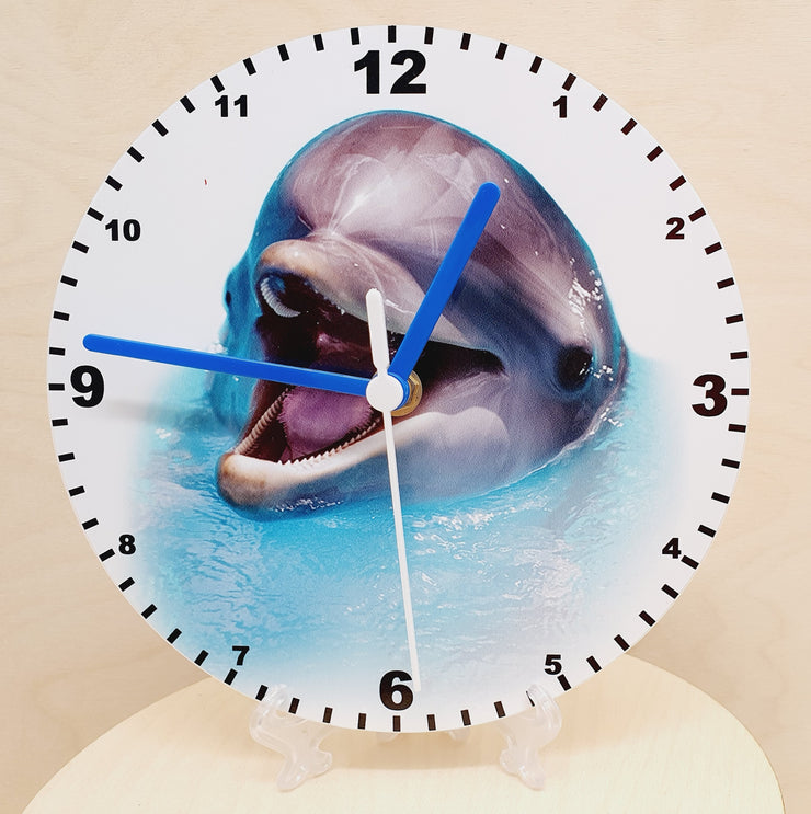Animal Clocks, A Choice Of Animals on a Quartz Clock. Stand or Wall Mounted, 200mm, Battery Included