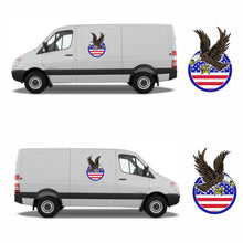 Load image into Gallery viewer, Bald Eagle + USA Flag for Car Window / Van / Motorhome / Camper Transit VW etc - Bolsover Designs
