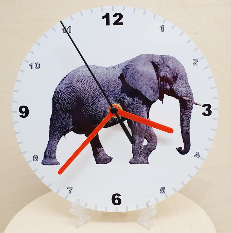 Animal Clocks, A Choice Of Animals on a Quartz Clock. Stand or Wall Mounted, 200mm, Battery Included