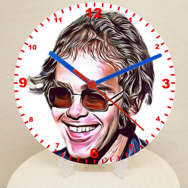 Male Pop & Rock Star Clocks, Cartoon Style Characters On A Quartz Clock, Stand or Wall Mounted, Battery Included