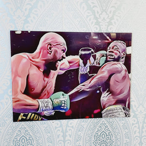 Sketch Style Vectorised Wall Art of Tyson Fury Boxing Deontay Wilder, In  Full Colour, Glass Like but on Acrylic