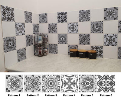 Mosaic Tile Stickers, Pack Of 24, All Sizes, Waterproof, Transfers For Kitchen / Bathroom Tiles G01 - Bolsover Designs
