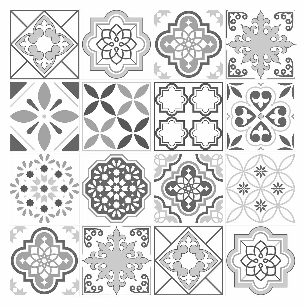 Mosaic Tile Stickers, Pack Of 24, All Sizes, Waterproof, Azulejo Transfers For Kitchen / Bathroom Tiles G03