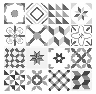 Mosaic Tile Stickers, Pack Of 16, All Sizes, Waterproof, Azulejo Transfers For Kitchen / Bathroom Tiles G04 - Bolsover Designs