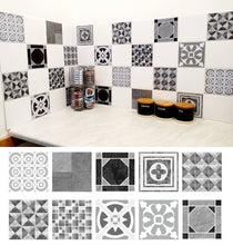 Load image into Gallery viewer, Mosaic Tile Stickers Grey, Pack Of 20, All Sizes, Waterproof, Transfers For Kitchen / Bathroom Tiles G05 - Bolsover Designs

