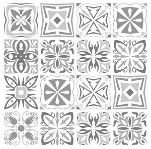 Mosaic Tile Stickers, Grey, Pack Of 20, All Sizes, Waterproof, Azulejo Transfers For Kitchen / Bathroom Tiles G08 - Bolsover Designs