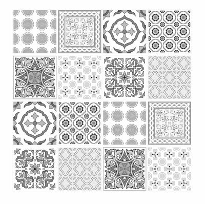 Mosaic Tile Stickers, Pack Of 16, All Sizes, Waterproof, Transfers For Kitchen / Bathroom Tiles G12 - Bolsover Designs