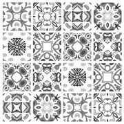 Mosaic Tile Stickers, Grey, Pack Of 24, All Sizes, Waterproof, Azulejo Transfers For Kitchen / Bathroom Tiles G13 - Bolsover Designs