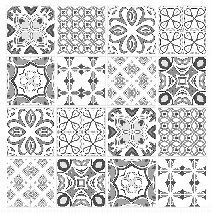 Mosaic Tile Stickers, Pack Of 16, All Sizes, Waterproof, Transfers For Kitchen / Bathroom Tiles G17 - Bolsover Designs