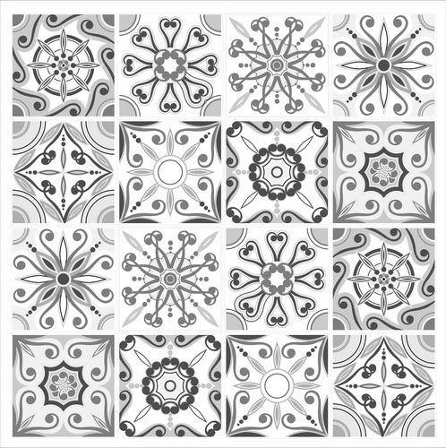 Mosaic Tile Stickers, Pack Of 16, All Sizes, Waterproof, Transfers For Kitchen / Bathroom Tiles G22 - Bolsover Designs