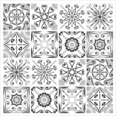 Mosaic Tile Stickers, Pack Of 16, All Sizes, Waterproof, Transfers For Kitchen / Bathroom Tiles G22 - Bolsover Designs