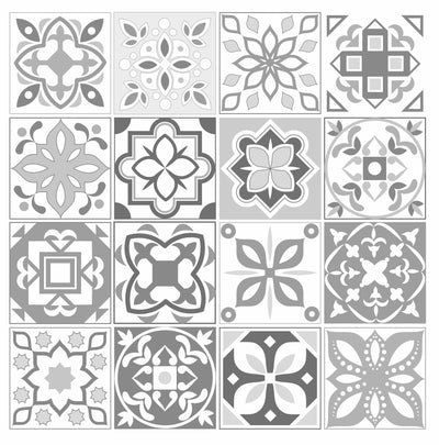 Mosaic Tile Stickers, Pack Of 16, All Sizes, Waterproof, Azulejo Transfers For Kitchen / Bathroom Tiles G23 - Bolsover Designs