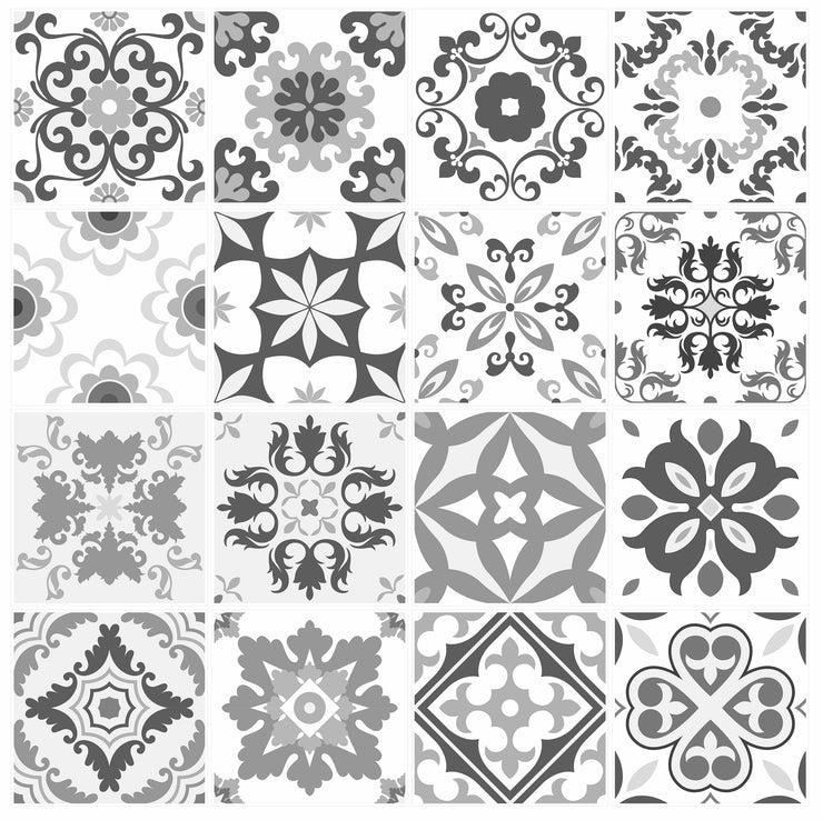 Mosaic Tile Stickers, Pack Of 16, All Sizes, Waterproof, Azulejo Transfers For Kitchen / Bathroom Tiles G28 - Bolsover Designs