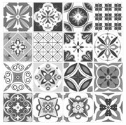 Mosaic Tile Stickers, Pack Of 16, All Sizes, Waterproof, Azulejo Transfers For Kitchen / Bathroom Tiles G33 - Bolsover Designs
