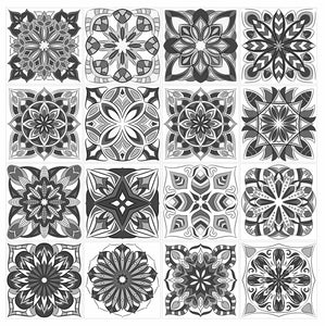 Mosaic Tile Stickers, Pack Of 16, All Sizes, Waterproof, Azulejo Transfers For Kitchen / Bathroom Tiles G35 - Bolsover Designs