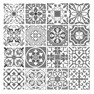 Mosaic Tile Stickers, Pack Of 16, All Sizes, Waterproof, Azulejo Transfers For Kitchen / Bathroom Tiles G37 - Bolsover Designs