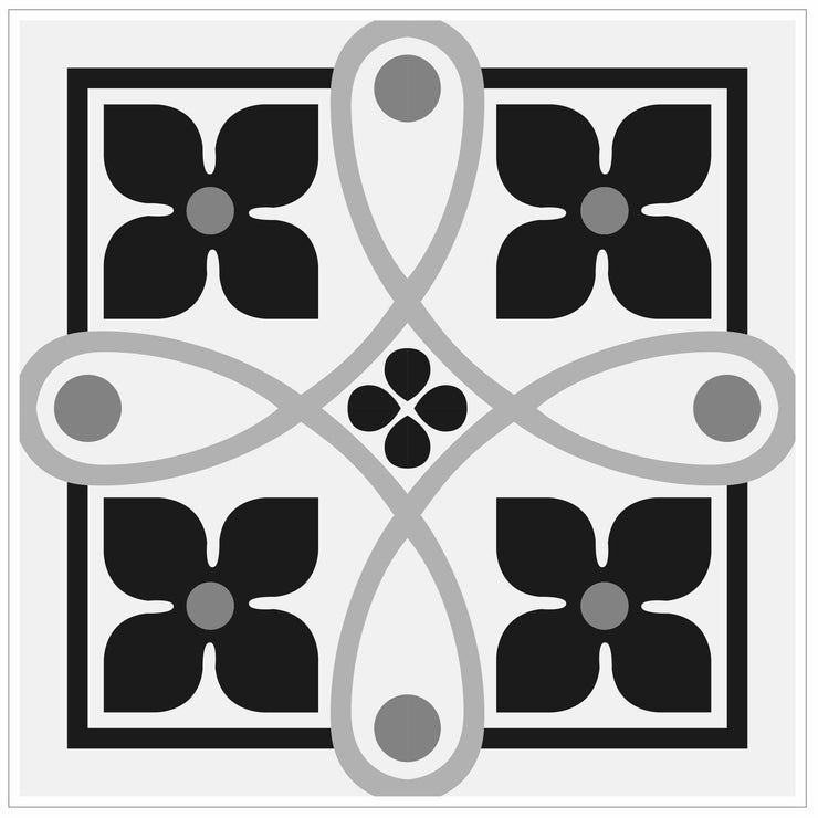 Mosaic Tile Stickers, Grey, Pack Of 16, All Sizes, Waterproof, Azulejo Transfers For Kitchen / Bathroom Tiles G50 - Bolsover Designs