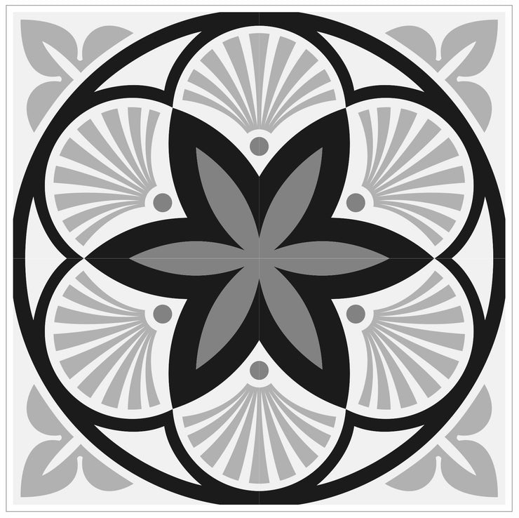 Mosaic Tile Stickers, Grey, Pack Of 16, All Sizes, Waterproof, Azulejo Transfers For Kitchen / Bathroom Tiles G50 - Bolsover Designs