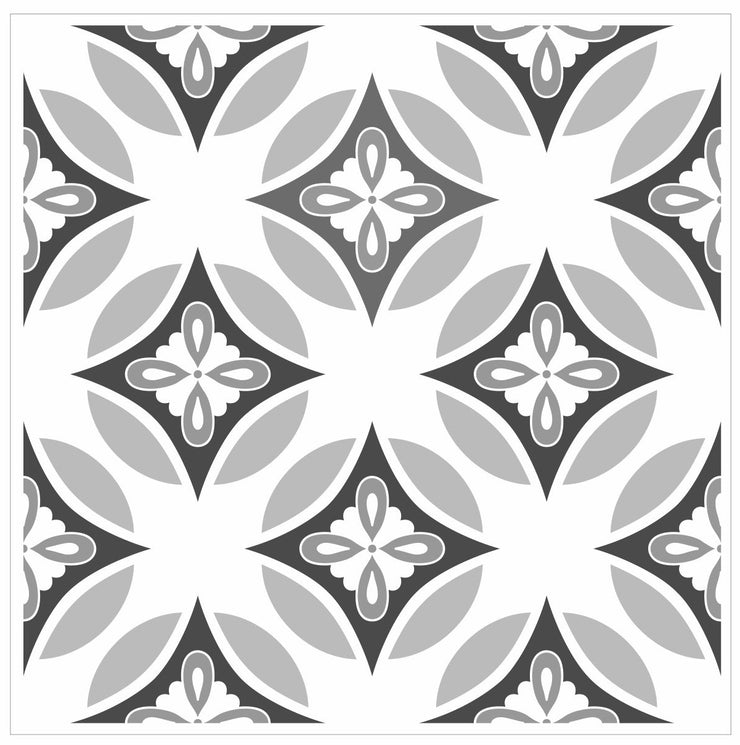 Mosaic Tile Stickers, Grey, Pack Of 16, All Sizes, Waterproof, Azulejo Transfers For Kitchen / Bathroom Tiles G53 - Bolsover Designs
