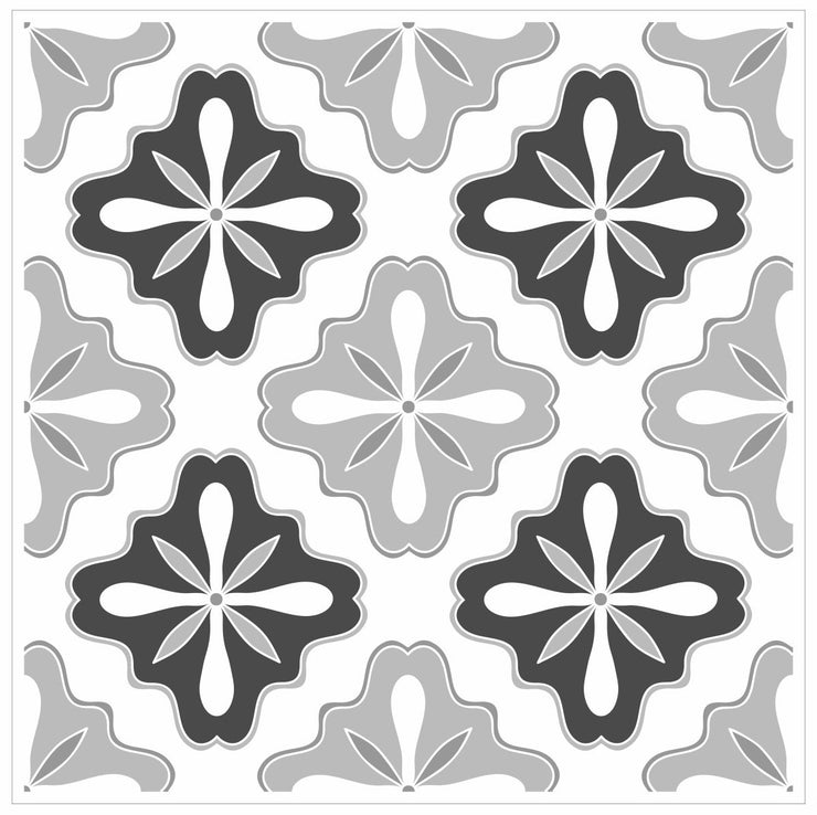 Mosaic Tile Stickers, Grey, Pack Of 16, All Sizes, Waterproof, Azulejo Transfers For Kitchen / Bathroom Tiles G53 - Bolsover Designs