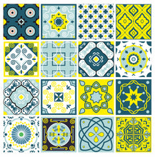 Load image into Gallery viewer, Mosaic Tile Stickers, Pack Of 16, All Sizes, Waterproof, Azulejo Transfers For Kitchen / Bathroom Tiles GT04 - Bolsover Designs
