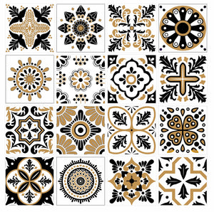 Mosaic Tile Stickers, Pack Of 16, All Sizes, Waterproof, Azulejo Transfers For Kitchen / Bathroom Tiles GT10 - Bolsover Designs