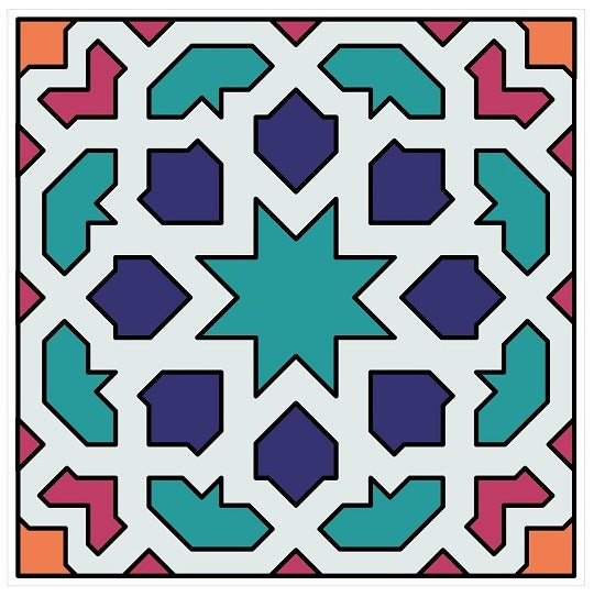 Mosaic Tile Stickers, Pack Of 16, All Sizes, Waterproof, Azulejo Transfers For Kitchen / Bathroom Tiles GT13 - Bolsover Designs