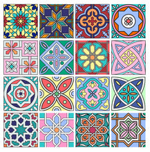 Load image into Gallery viewer, Mosaic Tile Stickers, Pack Of 16, All Sizes, Waterproof, Azulejo Transfers For Kitchen / Bathroom Tiles GT14 - Bolsover Designs
