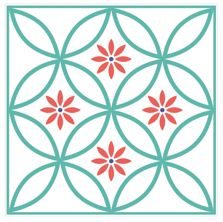 Mosaic Tile Stickers, Pack Of 16, All Sizes, Waterproof, Azulejo Transfers For Kitchen / Bathroom Tiles GT27 - Bolsover Designs
