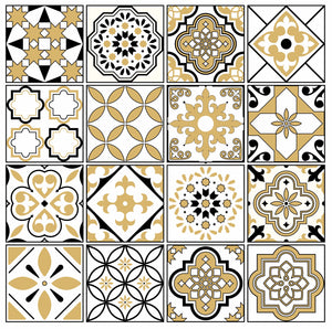 Mosaic Tile Stickers, Pack Of 16, All Sizes, Waterproof, Azulejo Transfers For Kitchen / Bathroom Tiles GT34 - Bolsover Designs