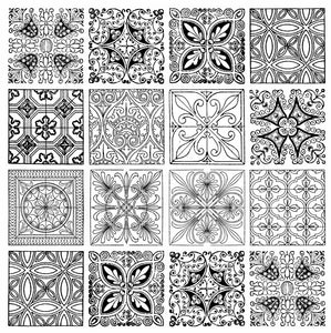 Mosaic Tile Stickers, Pack Of 24, All Sizes, Waterproof, Azulejo Transfers For Kitchen / Bathroom Tiles GT38 - Bolsover Designs