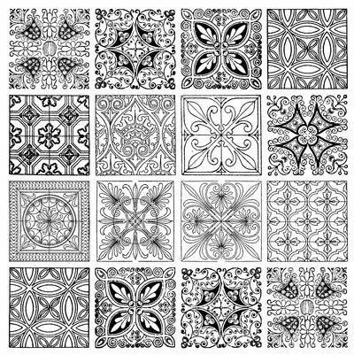 Mosaic Tile Stickers, Pack Of 24, All Sizes, Waterproof, Azulejo Transfers For Kitchen / Bathroom Tiles GT38 - Bolsover Designs