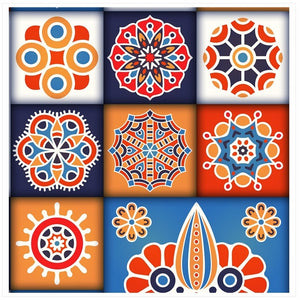Mosaic Tile Stickers, Pack Of 16, All Sizes, Waterproof, Transfers For Kitchen / Bathroom Tiles GT39 - Bolsover Designs