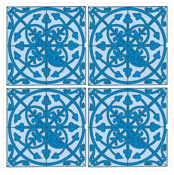 Mosaic Tile Stickers, Pack Of 16, All Sizes, Waterproof, Azulejo Transfers For Kitchen / Bathroom Tiles GT43 - Bolsover Designs