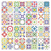 Mosaic Tile Stickers, Pack Of 16, All Sizes, Waterproof, Azulejo Transfers For Kitchen / Bathroom Tiles GT45 - Bolsover Designs