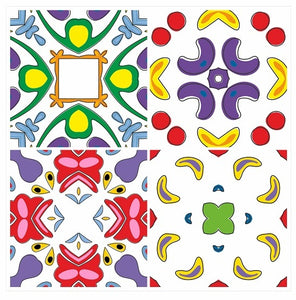 Mosaic Tile Stickers, Pack Of 16, All Sizes, Waterproof, Azulejo Transfers For Kitchen / Bathroom Tiles GT45 - Bolsover Designs